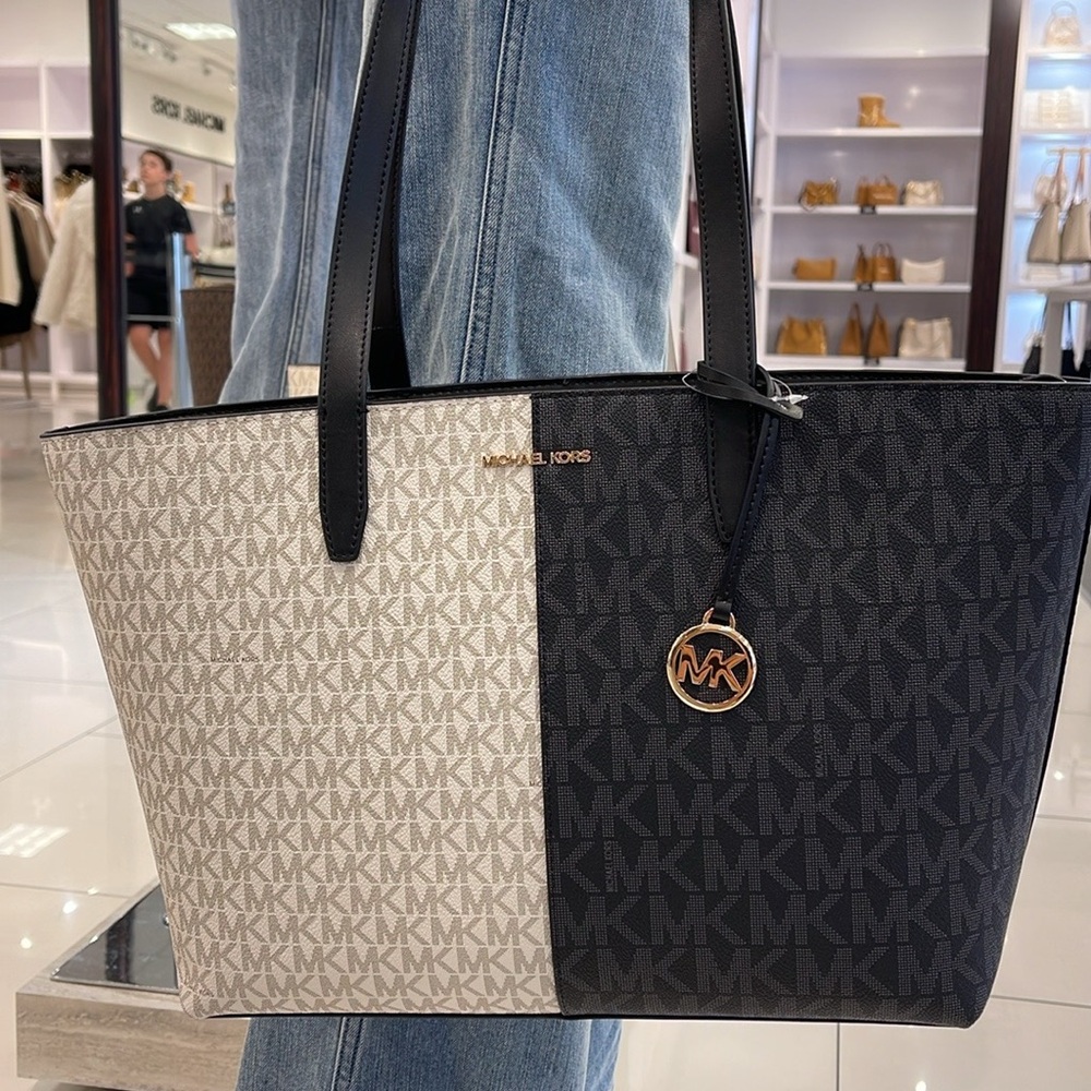 Michael Kors Jet Set Medium Two-Tone Logo Tote Shoulder Bag
BLACK COMBO NWT - Picture 16 of 16